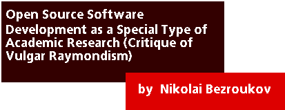 Open Source Software Development as a Special Type of Academic Research